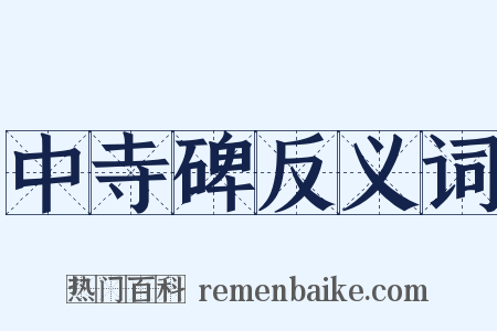 中寺碑反义词是什么意思的图片